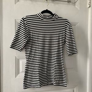 Banana Republic Black & White Striped Top